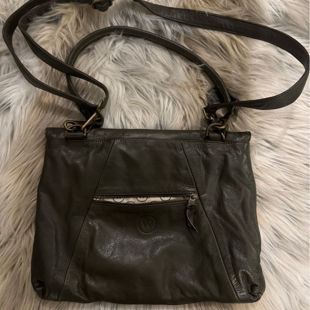 Green Leather Handbag - Picture 3 of 4